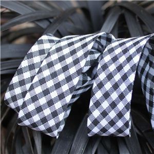 Bias Binding Gingham - Black